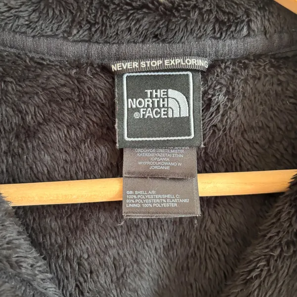 The North Face Osito Hybrid Full Zip Hoodie Black Fleece Jacket Womens XS - Image 5
