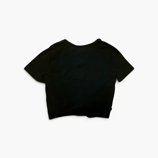 Hollister Black Tie Front Baby Tee Crop Top Size Small - Image 3