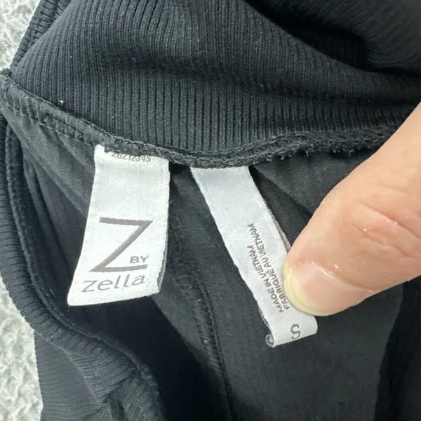 Zella High Rise Ruched Jogger Pants Black Athletic Athleisure Women Small x‎ 27 - Image 3