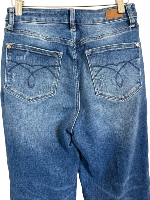 Judy Blue JB88531 Wide Leg Jeans Women’s 3/26 High Rise Medium Wash Stretch - Image 5