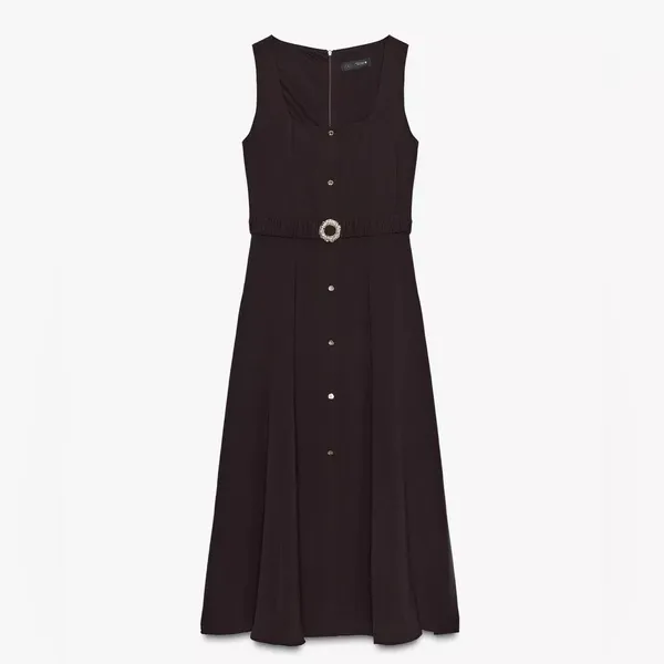 Nwt Zara Belted Midi Dress Size S - Image 6