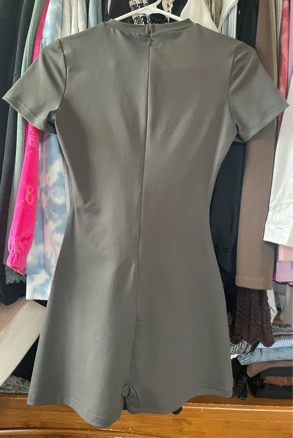 NWT White Fox Seasonal Love Playsuit Charcoal Romper - Image 4