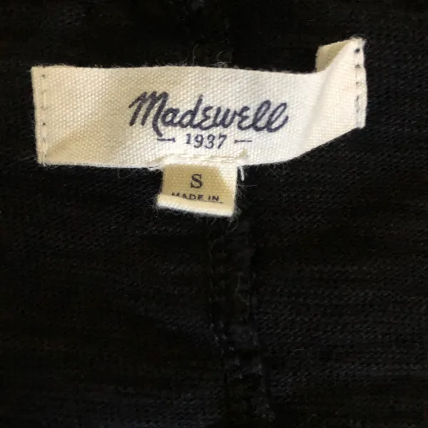 C Madewell Black & White Raglán Wool Tweed Woman Shirt Blouse Size Small - Image 11
