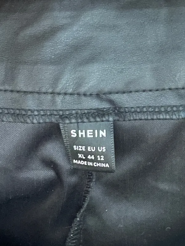 Shein Black Faux Leather Shorts - Image 6