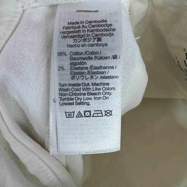 Madewell The Perfect Vintage Jean Tile White High Rise Classic Raw Hem US 23 NWT - Image 12