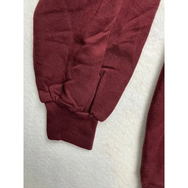 Lou & Grey Nordstrom Signature Soft Plush 1/4‎ Zip Sweatshirt Maroon Burgundy M - Image 2