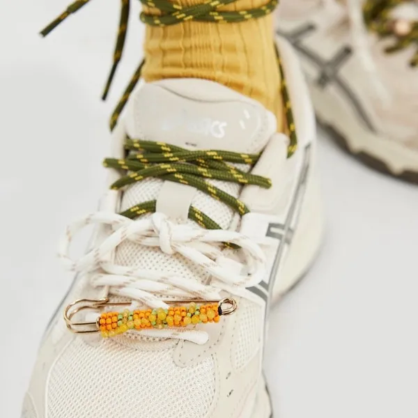 NWT Free People Beaded Shoe Pin in Orange/Green - Image 3