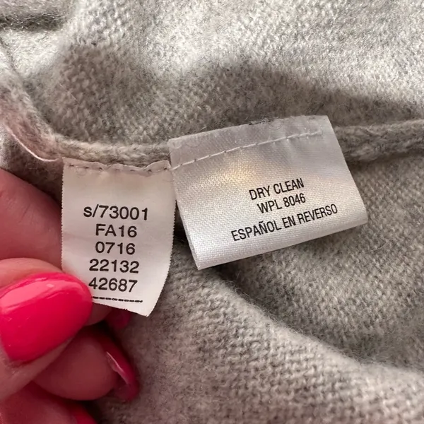 Charter Club Sweater Womens M Tan 100% Cashmere V-Neck Long Sleeve - Image 3