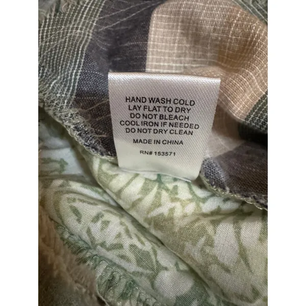 Oli & Hali Patchwork Mixed Media Jacket Shirt Green Plaid Boho Oversized Large - Image 6