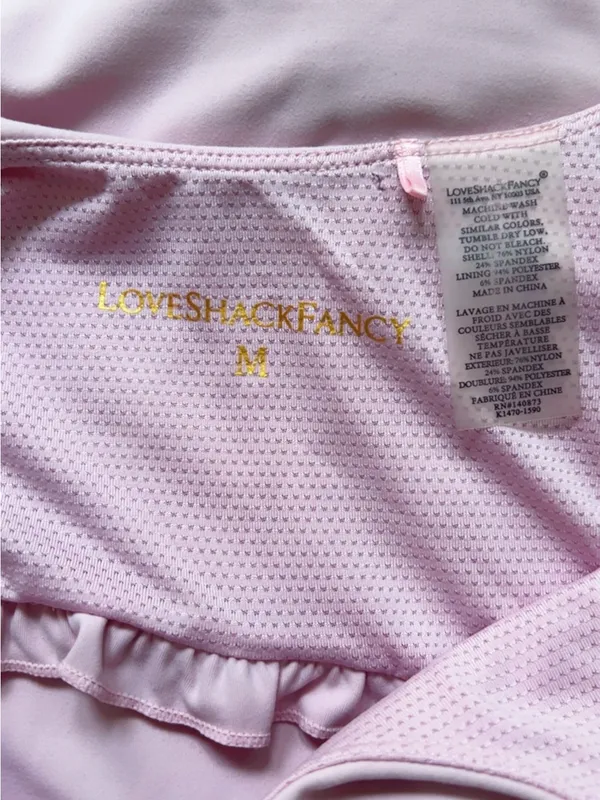 LoveShackFancy Astoria Cutout Active Skort Mini Dress Pink M Balletcore Tennis - Image 3