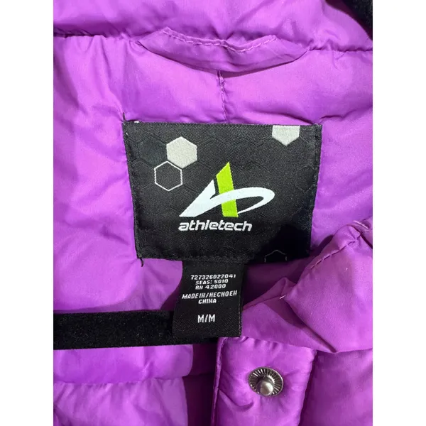 Athletech Medium‎ Purple Puffer Vest Women's Quilted Down Winter Outerwear - Image 4