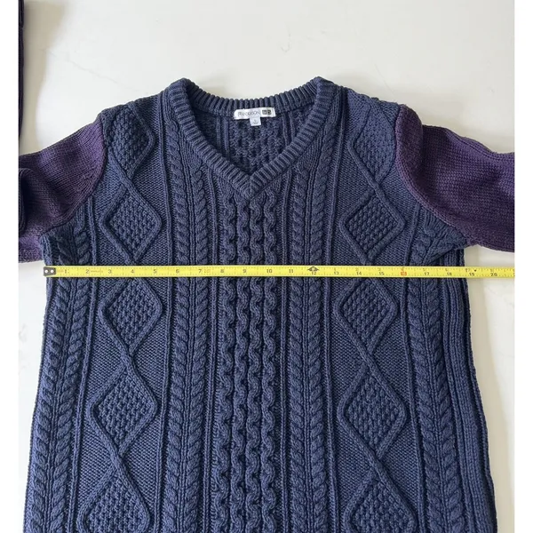 Uniqlo JW Anderson Sweater Women’s Large Blue Purple Cable Knit - Image 7
