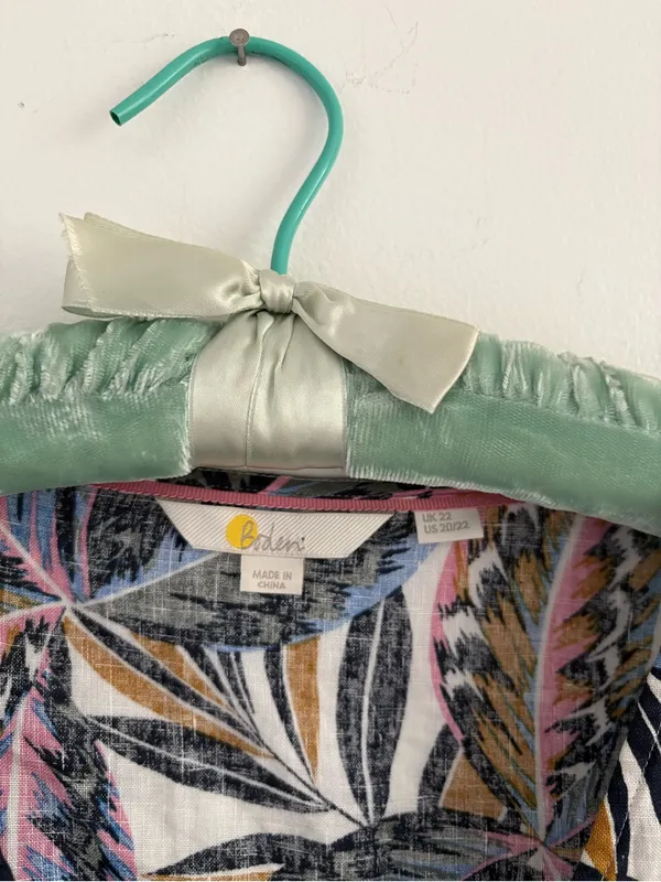 Boden Linen V-Neck Long Sleeve Blouse Top Size 20/22 - Image 3