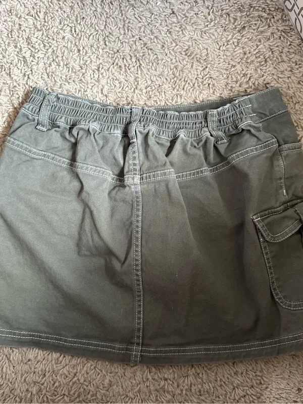 wild fable Olive Green Cargo Skort with Buckle Pocket - Image 2