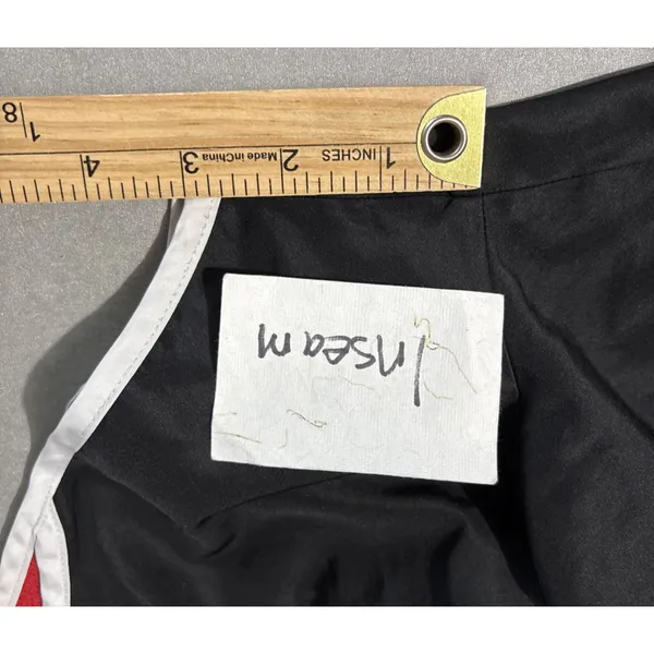 Vtg Y2K Soffe Track Short Size Medium Low Rise Black Red Running Athletic Retro - Image 11