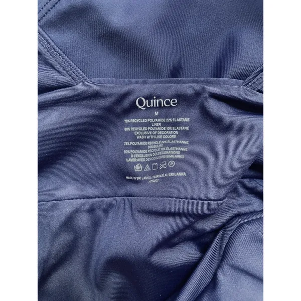 Quince Italian Cami One Piece Swimsuit Deep Navy Blue Size Medium NEW - Image 6