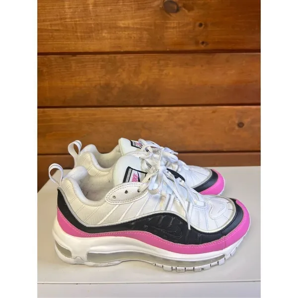 Nike Wmns Air Max 98 SE China Rose Pink White Sneaker AT6640-100 Size 6 - Image 2