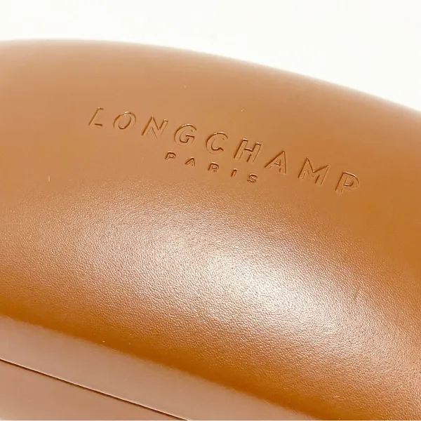 Longchamp Sunglasses Case Only Clamshell Brown Hardcase‎ Large - Image 2