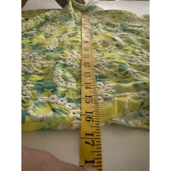 LOST + WANDER Sunbloom Eyelet Floral Maxi XS Dress Yellow + Free Necklace - Image 7