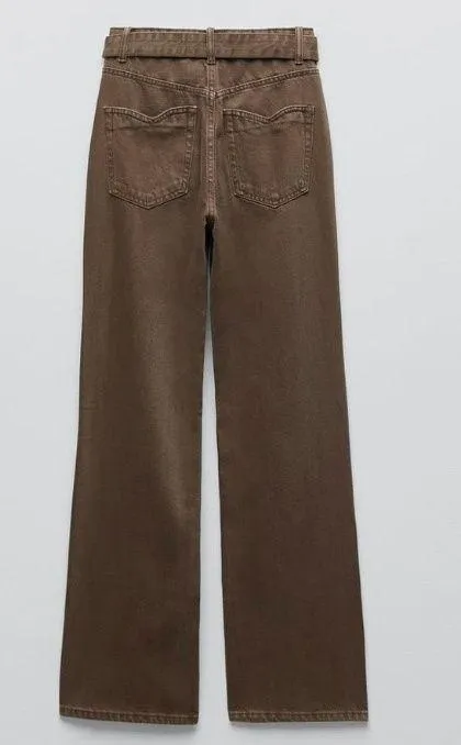 Nwt Tre Belted Wide Leg Jeans - Image 8