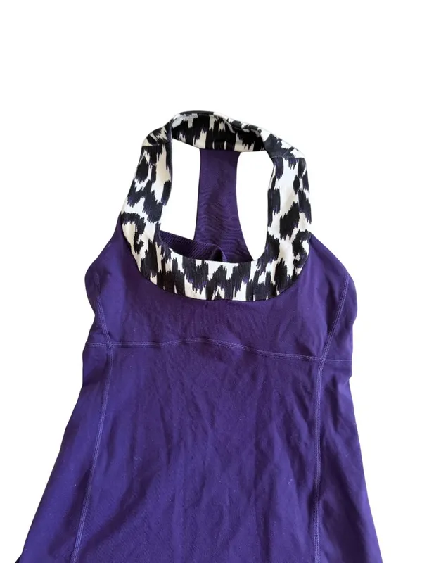 LULULEMON Purple Animal Print Tank Top Size 4 - Image 4