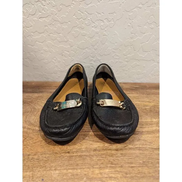 COACH WOMEN'S “OLIVE” Black PEBBLE GRAIN LEATHER LOAFER SHOE SZ 7 A7751 - Image 3