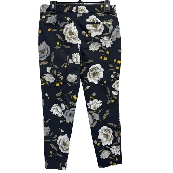 Old Navy Pixie Pant Floral Ankle Pants Women 10‎ Mid Rise Stretch Slim Workwear - Image 2