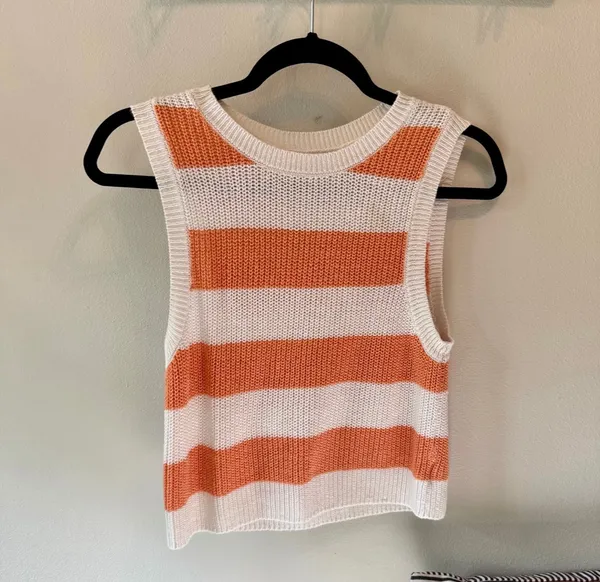 AE Striped Sweater Tank Top XS - Image 6