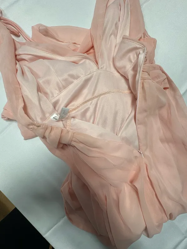 Lucy in the Sky Chiffon Slit Maxi Dress in Rose Blush- NEW Without Tag - Size S. - Image 13