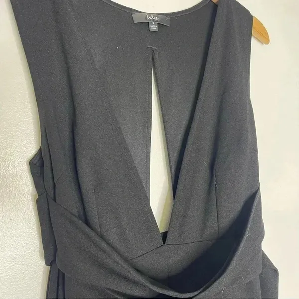 Lulus Make Memories Black Plunge Sleeveless Wide-Leg Jumpsuit Size Small - Image 7