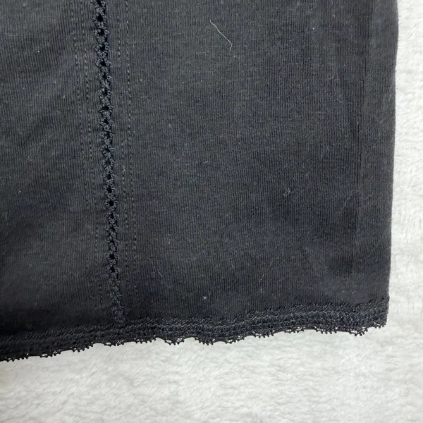 VTG Y2K Old Navy Large Cami Tank Top Lace Trim Babydoll Black Coquette Layering - Image 6