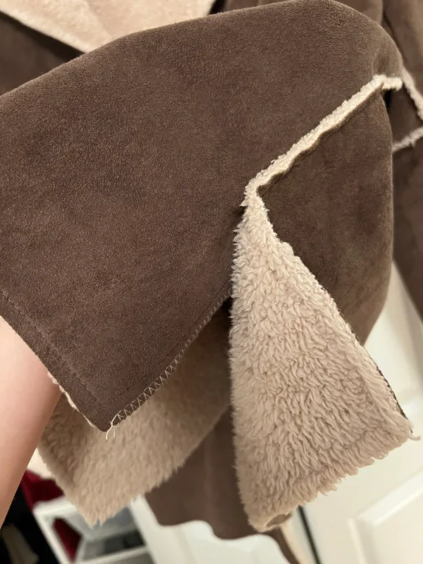 Brown Faux Shearling Jacket (Size 1X) - Image 7
