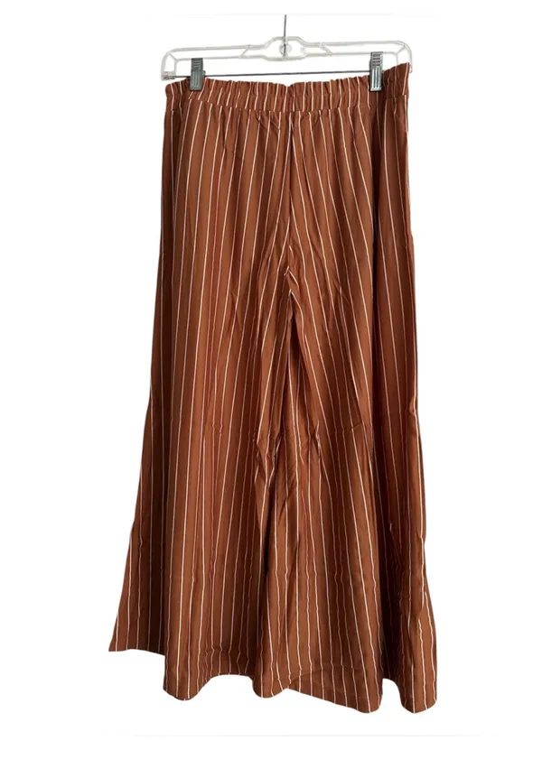 Carly Jean Los Angeles Wide Leg Pants in Rust - Image 2