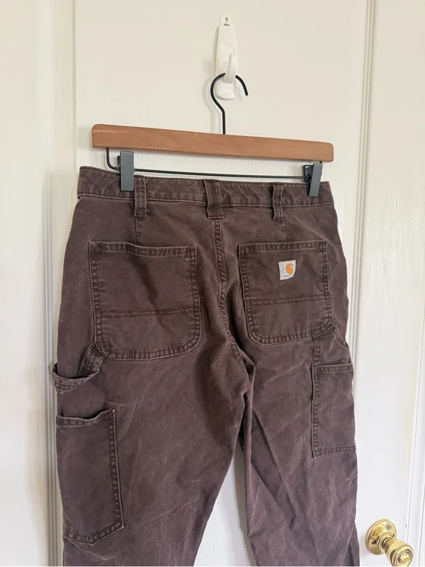 Carhartt Womens Brown Original Fit Carpenter Pants - Image 4