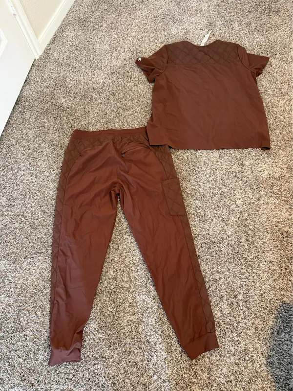 Rare Healing Hands Knit Jogger Scrub Set sz L - Image 7