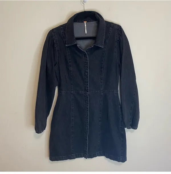 Free People Mia denim mini dress Sz L - Image 3