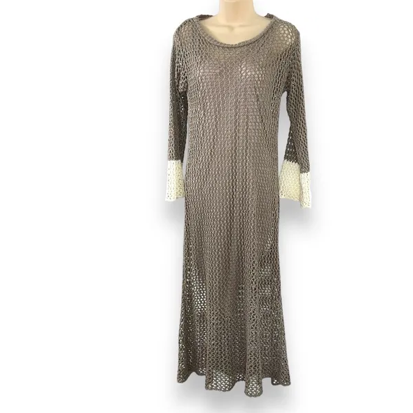 Zara Crochet Maxi Dress with Slip Size S - Image 2