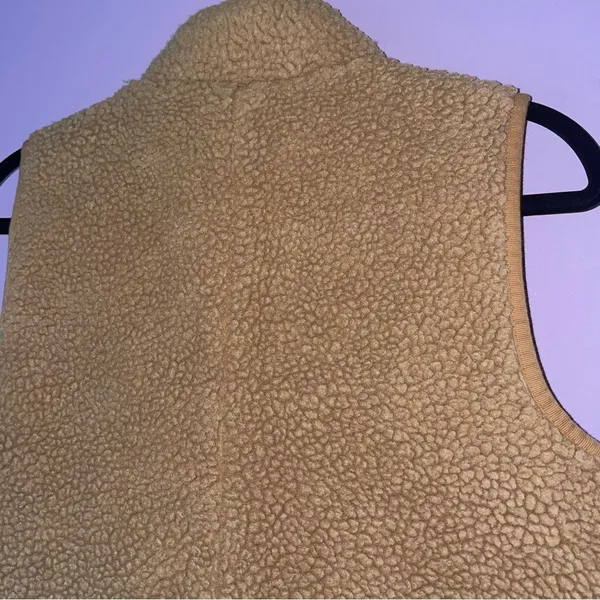 J Crew Size S Teddy Sherpa Vest Brown - Image 6