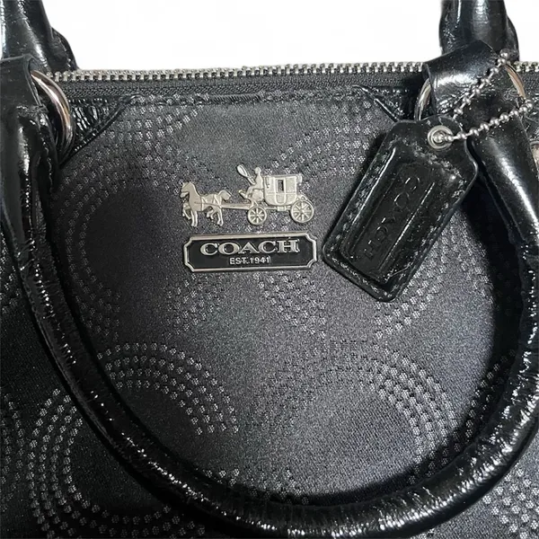 Coach Madison Sophia Dotted Op Art Satchel Bag - Image 6