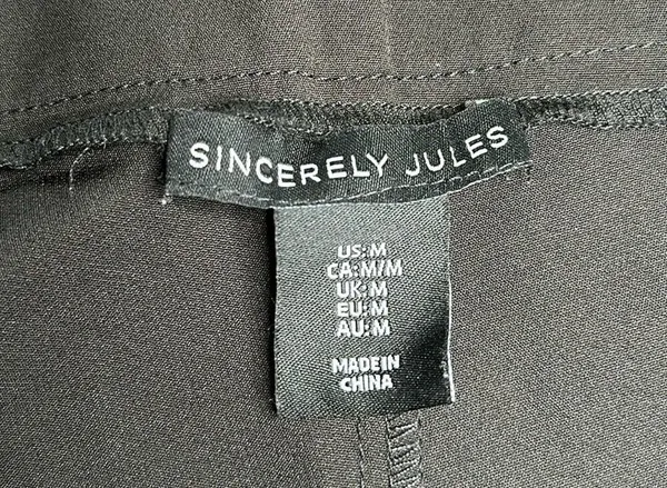 Sincerely Jules: Black Wide Leg Side Slit Dress Pants - Image 5