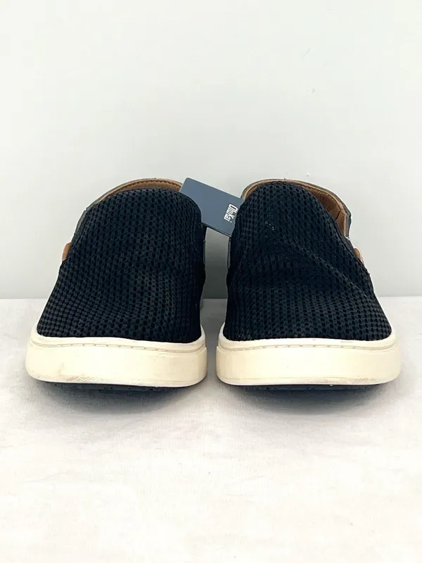 NWT OluKai Pehuea Black Mesh and Leather Drop-In Heel Slip On Sneakers Women's 7 - Image 2
