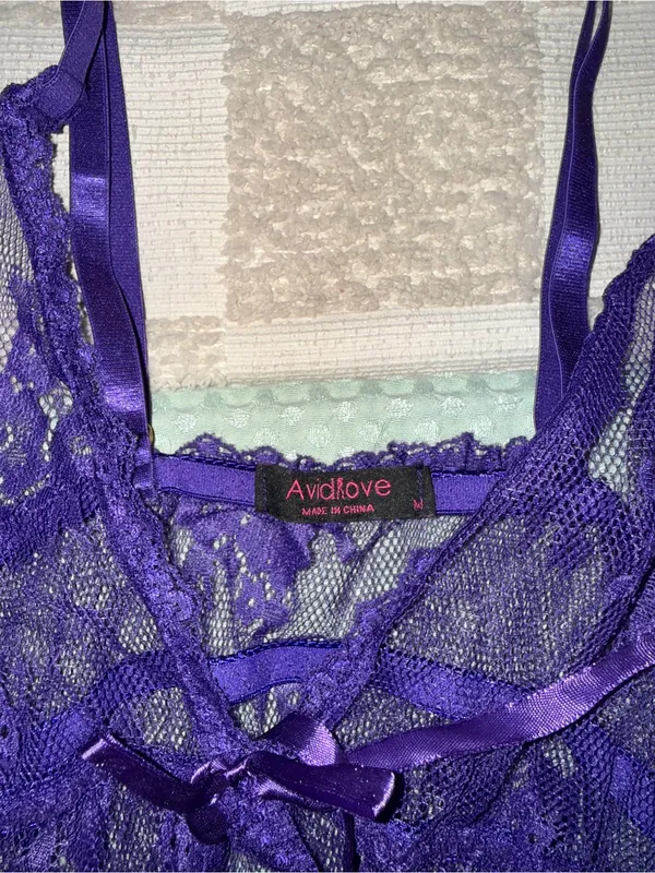 Avidlove‎ Women'S Sexy Pajama Floral Lace Babydoll Lingerie M - Image 2