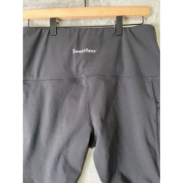 Sweetflexx Side Pockets Resistance‎ Leggings Size 12 Black Women's 4 bands - Image 4