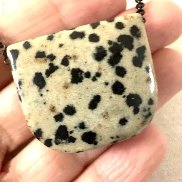 Dalmation jasper pendant necklace - Image 5