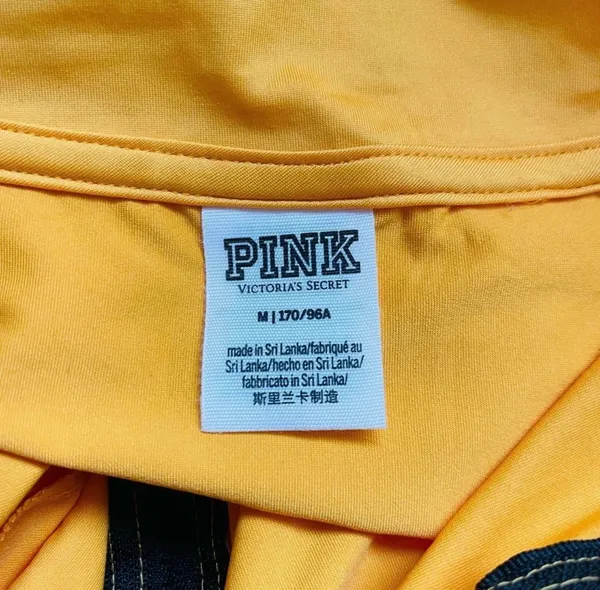 PINK Victoria’s Secret Half Zip Top Golden Yellow Fitted Athletic - Image 9