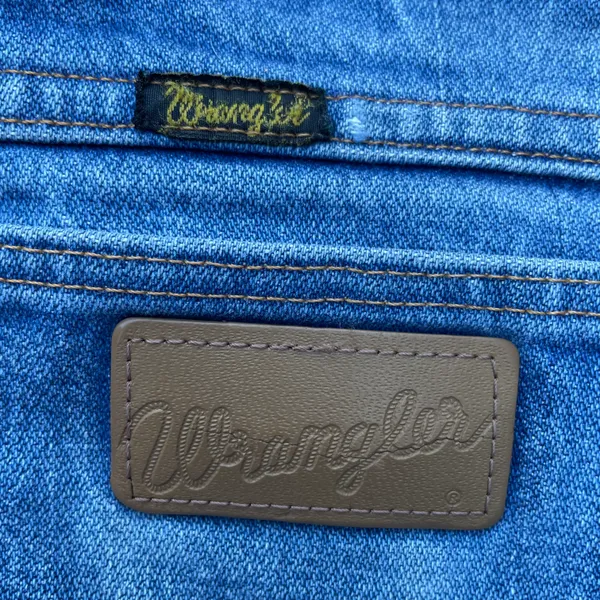 Wrangler Vintage Blue Denim Jean Distressed Pants - Image 4