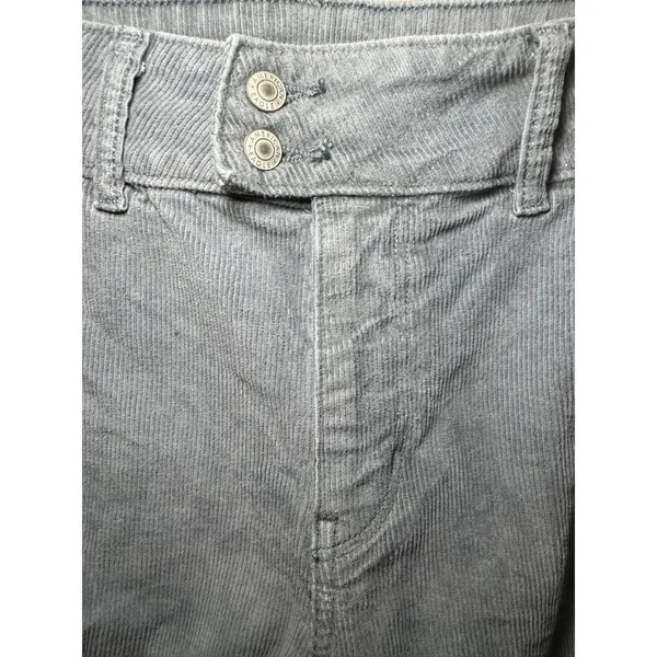 American Eagle Gray Corduroy Flare Pants Women Size 10 Regular Stretch Low Rise - Image 3