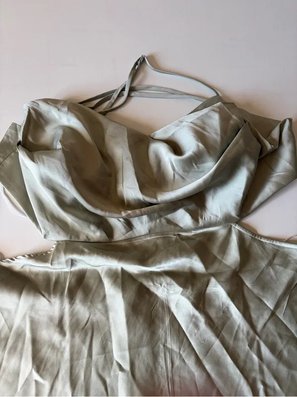NEW Princess Polly Jemma Dress Mini Sage Green plus size US 20/AU 24 Silky Open - Image 6