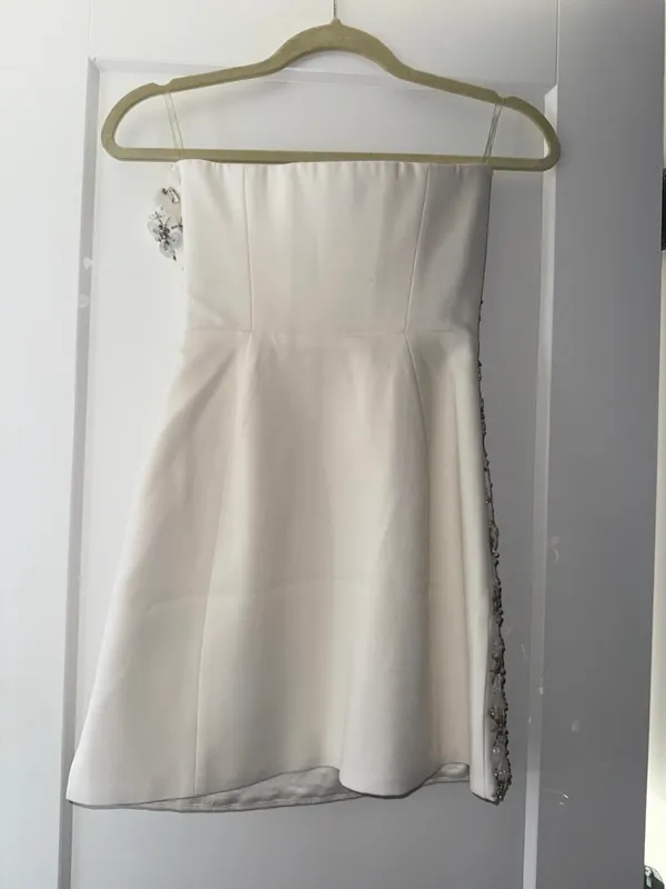 NWOT Oh Polly Celeano Hand Embellished Mini Dress in Ivory - Image 5