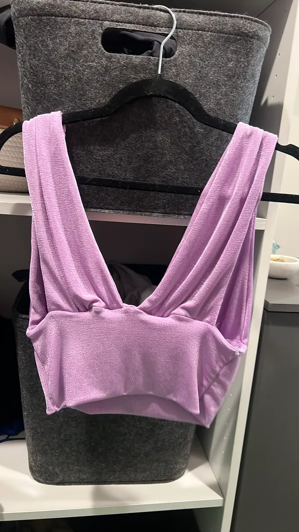 Boutique Purple Crop Top - Image 2